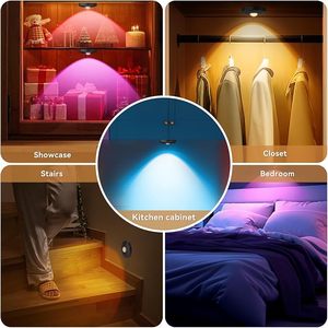 Night <b>Light</b> 3pcs <b>with</b> Remote 1200mAh Rechargeable Puck <b>light</b> <b>with</b> <b>Timer</b> Stick on Picture <b>Lights</b> for Wall Closet Cabinet - Product Image 1