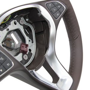 Volant modifié en cuir marron pour Mercedes Benz C GLC E S CLS <span class=keywords><strong>AMG</strong></span> Zc-213-p1 - Product Image 5
