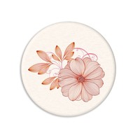 FEEPOP Tapis absorbant l'eau rond style chinois, motif pivoine, dessous de verre pour bureau et table à manger