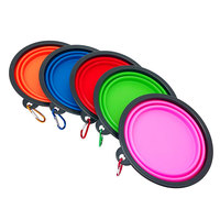 Top usine personnalisé pliable Silicone chien chat bols nourriture eau voyage bol pliable Silicone chien bols