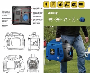 Super Silent 4-Stroke <b>Gasoline</b> <b>Generator</b> 3KW 50/60Hz Light Weight Eco-Friendly Portable - Product Image 3