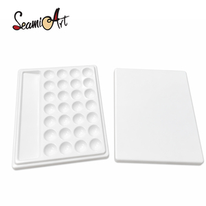 SeamiArt, boîte de palette d'artiste à grande capacité avec 28 trous, revêtement céramique, pour peinture à l'aquarelle - Product Image 1