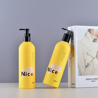 Bouteille de shampooing ronde en plastique vide avec bouchon à vis, personnalisable en usine, en promotion