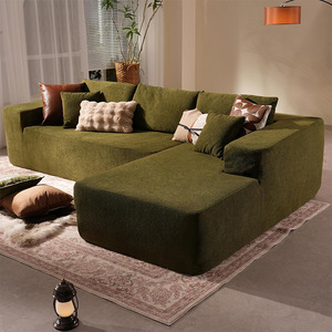 Velvet Fabric <b>Sofa</b> Bed Soft Smooth Skin Friendly Antistatic Living Room Furniture - Product Image 3