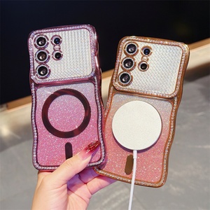 เคสโทรศัพท์ลายคลื่นประกายเพชรหลากสีพร้อมฟิล์มติดเลนส์สำหรับ Samsung S26Ultra S25 S24 Plus เคสโทรศัพท์ TPU - Product Image 2