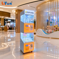 LIFUN Machine de jeu à billes surprise à double couche empilable avec pince, multi-joueurs, pour la distribution de cadeaux, équipement d'arcade commercial