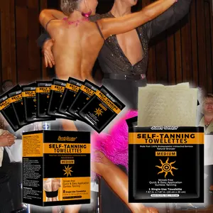 <span class=keywords><strong>Lingettes</strong></span> autobronzantes OEM pour bronzage facile Visage et corps Sublime Bronze Serviettes de bronzage Serviettes sans soleil salle de bal latine musculation - Product Image 1