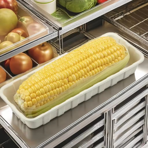 Plateau biodégradable jetable d'emballage de supermarché de légume de fruit de fibre de pulpe de bagasse - Product Image 4