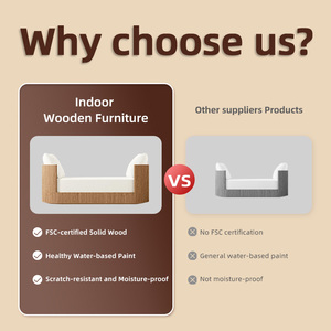 Custom Solid North American Modern Luxury High-<strong>End</strong> Eco-Friendly Oak Wood Sofa <strong>Beds</strong> Oak Lying Down Sofa <strong>Beds</strong> for Lobby <strong>Seating</strong> - Product Image 3