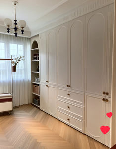 Modern Freestanding Melamine Wood <b>Wardrobe</b> for Apartment Hotel Bedroom Hinged Doors Clean Folding Features MDF for Dining Use - Product Image 4