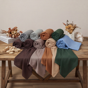 Khăn hijab modal dài bán chạy nhất chất liệu viscose jersey twill 60, màu trơn, nhẹ, thoáng khí, tái chế, mùa hè, dành cho phụ nữ Hồi giáo - Product Image 1