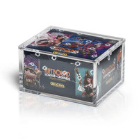 Boîte de présentation en acrylique pour booster box League of Legends Riftbound avec couvercle magnétique et protection UV