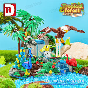 DK 6026 Escena <span class=keywords><strong>de</strong></span> Animales <span class=keywords><strong>de</strong></span> la Selva Tropical, Modelo <span class=keywords><strong>de</strong></span> Loro Volador Feroz, Juego <span class=keywords><strong>de</strong></span> Bloques <span class=keywords><strong>de</strong></span> Construcción para Niños, Regalos - Product Image 3