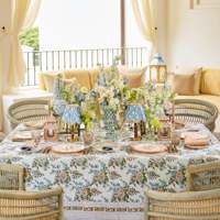Usine en gros brodé lin coton serviettes tapis de Table nappe personnalisé lin napperon broderie pour mariage avion
