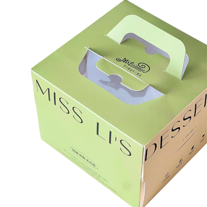 Tùy chỉnh chất lượng cao Kraft Bánh hộp với lá vàng dập nổi Ribbon xử lý bao bì thực phẩm món tráng miệng công nghiệp sử dụng Matte kết thúc - Product Image 5