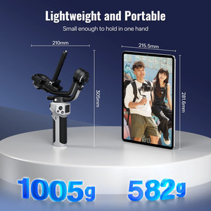 For ZHIYUN CINEPEER WEEBILL 3E 3-<strong>Axis</strong> <strong>Gimbal</strong> Stabilizer <strong>Handheld</strong> <strong>Camera</strong> Stabilizer for <strong>DSLR</strong> Mirrorless Cameras Made of Plastic - Product Image 4