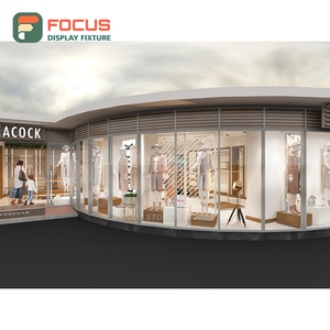 Vitrine en métal chromé au design amélioré pour magasin de détail, aménagement de boutique, design pour chaîne de magasins de vêtements - Product Image 4