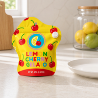 Pochette et pochette à bec verseur personnalisées imprimées, emballage alimentaire de 3,5 g/0,125 oz pour les marques de gelato et de snacks, emballage cadeau pour la vente au détail
