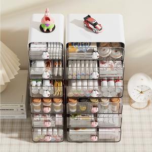 Multifunktion ale transparente PP-Material-Aufbewahrung sbox mit großer Kapazität Schubladen-Aufbewahrung organisator Ins Desktop Cloth Organizer - Product Image 4