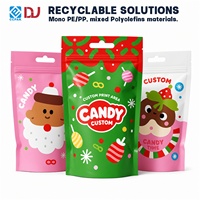 Sachet Doypack pour emballage de bonbons avec fermeture à pression et trou de suspension Euro Slot pour la présentation de friandises saisonnières