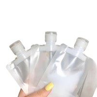 Sac de voyage portable pour liquides, pochette épaisse en PP refermable avec bec verseur, sac de transport pour échantillons cosmétiques