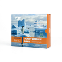Feuilles de lessive multicolores Détergent sans phosphate Ultra Clean Power Wash Strips Eco Friendly Add Enzyme