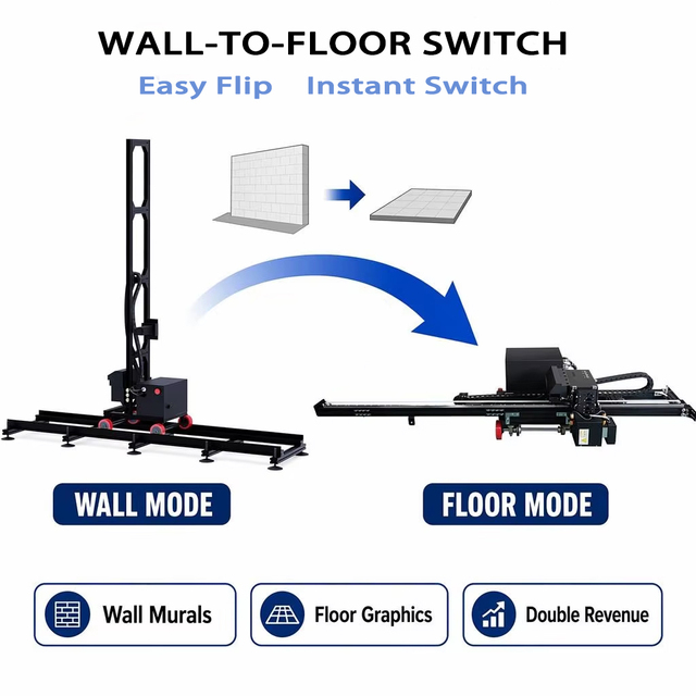 3D Vertical Wall and Floor Printer Machine UV Inkjet Printing Machine for Wall Decor Murals