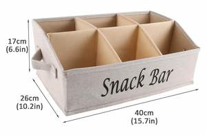 Lightweight <b>Snack</b> <b>Bar</b> Station Organizer Trapezoid Fabric <b>Snack</b> Bin with Side Handles - Product Image 4