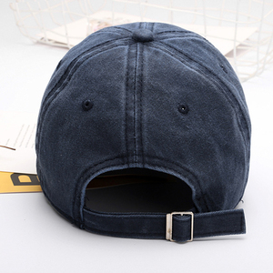 Cappellini sportivi all'ingrosso stile Snapback Hip Hop Jean papà cappello personalizzato con Logo retrò 6 pannello bianco Unisex in Denim lavato cappellino da Baseball - Product Image 4