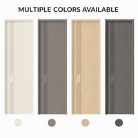 Porte intérieure moderne en PVC beige-gris à panneau rainuré avec détail en parallélogramme diagonal pour chambre d'appartement