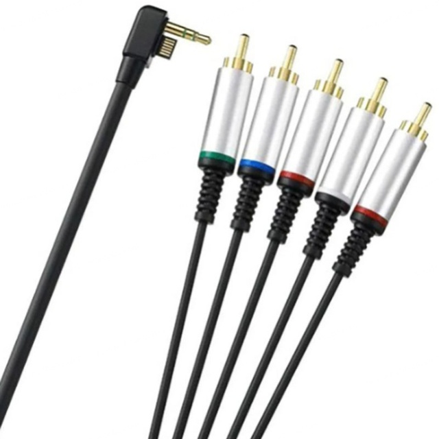 PSP 2000/3000 Component Cable-Wired Black OEM 135cm + 26cm/53.15" + 10.24