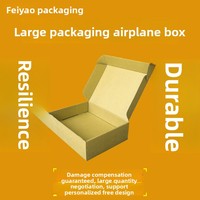Boîte pliante rectangulaire en carton ondulé extra-rigide à parois épaisses, personnalisée avec logo imprimé et design couvercle-plateau