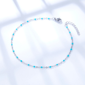 Geometric Beaded Chain <b>Anklet</b> Zinc Alloy Women's Party Foot Ornament - Product Image 4