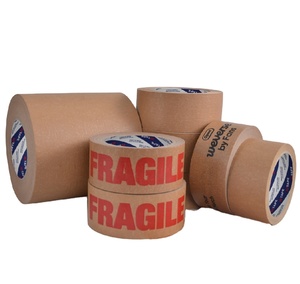 <strong>Wholesale</strong> Custom Logo Printing <strong>Brown</strong> <strong>Packing</strong> Adhesive Kraft Paper Gummed <strong>Tape</strong> for Packaging - Product Image 2