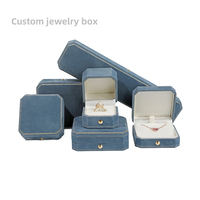Boîte en carton personnalisée de luxe pour bijoux, boucles d'oreilles, colliers, coffret cadeau en velours, emballage de vente et de rangement