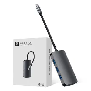 Alta qualidade usb hub 3.0 liga de Alumínio habitação docking station usb com PD Carregamento Expansão de alta velocidade Tipo c hub