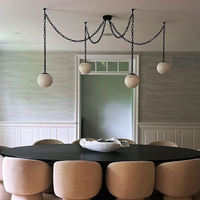 Lustre suspendu en albâtre de style nordique moderne, réglable en hauteur, pour usage hôtelier, couleur et taille personnalisées