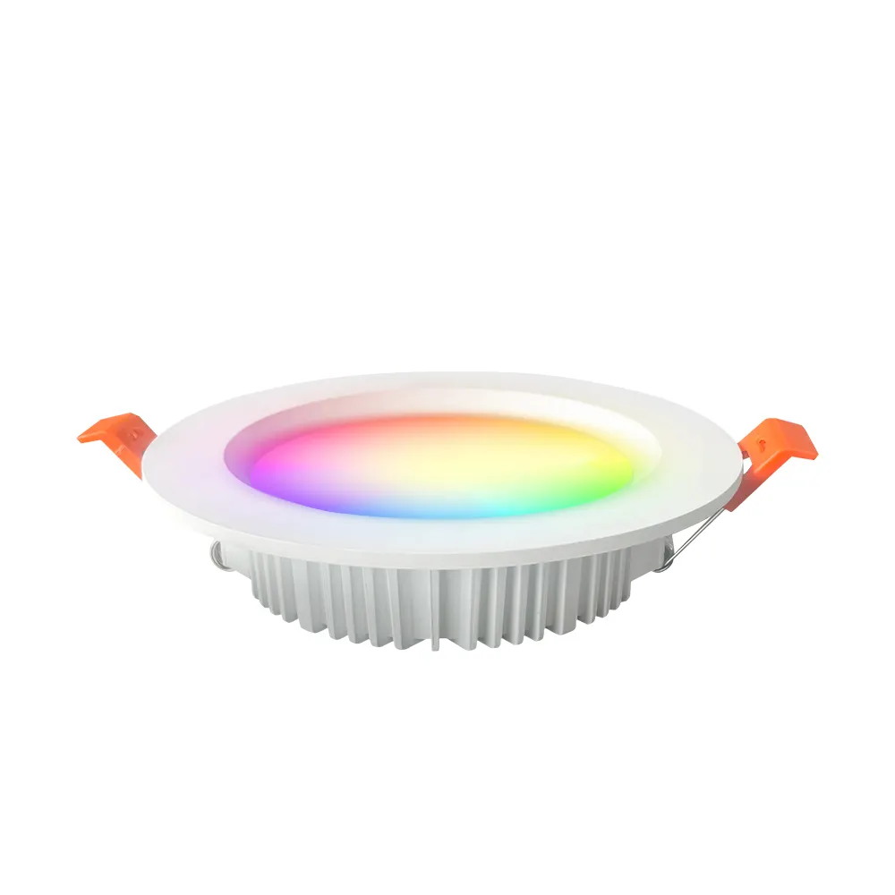 Gledopto ไฟดาวน์ไลท์ติดเพดานแบบบางเฉียบ, โคมไฟดาวน์ไลท์ LED 12W อัจฉริยะ RGB LED 12W ในร่ม