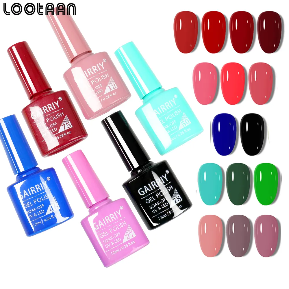 Small Moq Private Label 7.5ml Nail Gel Polish Soak Off gel nail polish uv led for Manicure