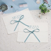 Enveloppe en sergé de coton blanc réutilisable de haute qualité sac à poussière pour portefeuille ceinture logo personnalisé imprimé pochette d'emballage de vêtements cadeau en coton