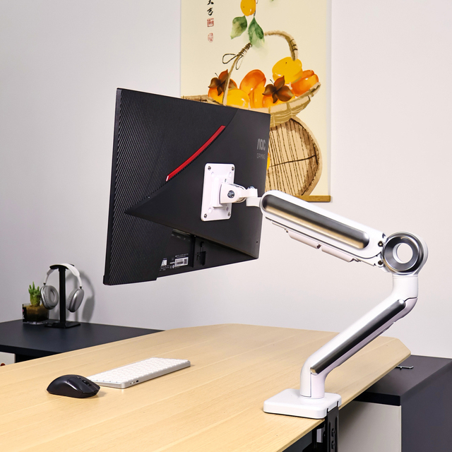 GE81 RGB Light Heavy Duty 15-42 Inches Gas Spring Single Monitor Arm with Type-C and USB 3.0 Economic-New Product