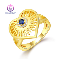 Kirin bijoux Design de mode 925 argent Sterling plaqué or Rose grands anneaux femmes géométrique disque cercle anneau