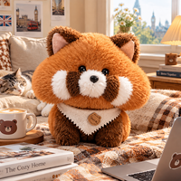 Jouets en peluche miniatures personnalisés, doux et moelleux, en maille, éléphant, chat, panda roux, poupées en peluche, conception de logo personnalisé OEM, cadeau anti-stress