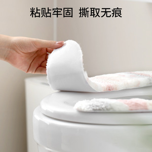 Thickened Toilet Seat Cover Sponge Material Four Seasons Use Home Warmth Protection - Product Image 5