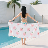 Ghumi Nouveau design Serviettes de couverture de chaise de plage personnalisées professionnelles Serviettes de plage légères à rayures sans sable