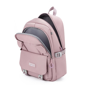 Nouveau sac à dos de loisirs en nylon pour filles, étanche avec fermeture éclair, compartiment pour ordinateur portable, motif dessin animé tendance pour l'école primaire - Product Image 3