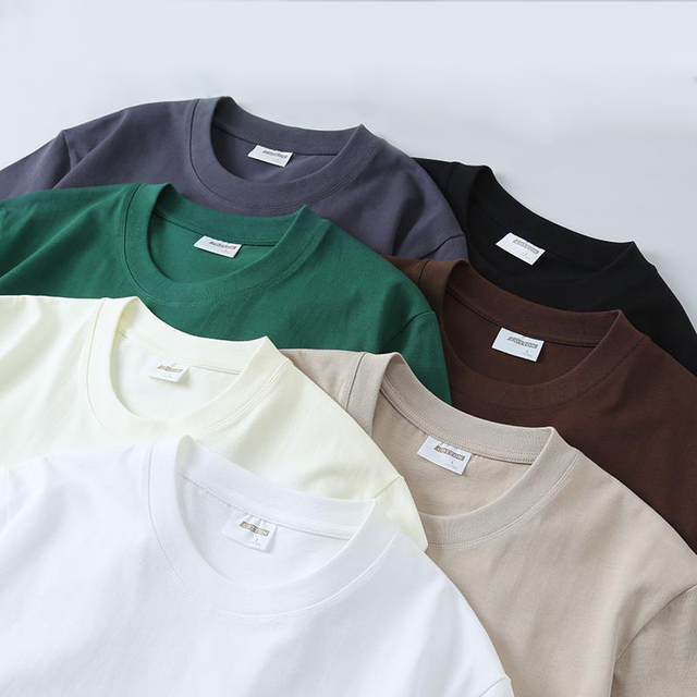 Custom Crew Neck Men'S Clothing 250Gsm Cotton Heavyweight Boxy Fit T-Shirt Unisex Drop Shoulder Men T Shirt