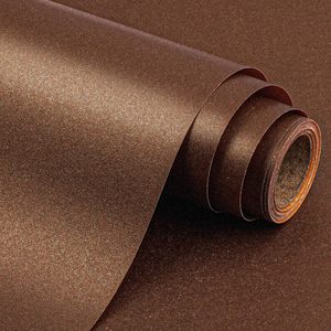 Yarcony Shimmer Chocolate Brown Wrapping Paper 17 In X 33 Ft Solid Color Pearly Lustre Gift <b>Wrap</b> For Versatile Occasions - Product Image 1