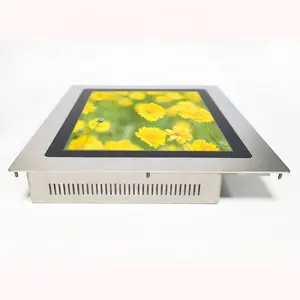 15 Inch Front Panel IP66 Waterproof Industrial Capacitive Touch Screen Stainless Steel All In 1 Pc