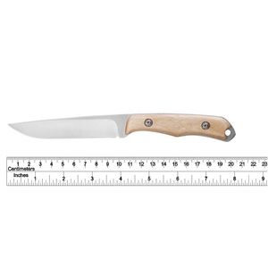 Sharp Drop Point <strong>Blade</strong> Screwed Pakkawood Handle <strong>Wrist</strong> Lanyard Hole Full Tang Fixed <strong>Blade</strong> Knife for Outdoorsman - Product Image 4